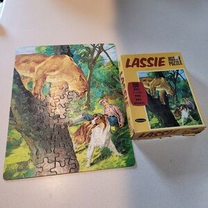 Vintage 1966 Whitman Lassie 100 Piece Puzzle Complete